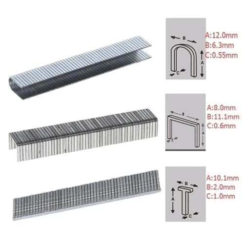 Clavos domésticos en forma de puerta 12mm con grapas de plata T/U, 1000 piezas miniatura 6