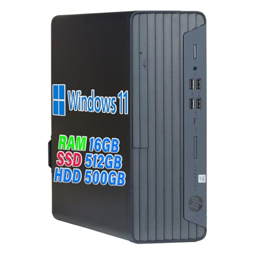 �f�X�N�g�b�v�p�\�R�� HP ProDesk 600G6 SFF Windows11 ������ ��10���� Core i5 10500 6�R�A 12�X���b�h ������16GB ��e�� ���� SSD512GB + HDD 500GB �b���N�� �����\ Displa