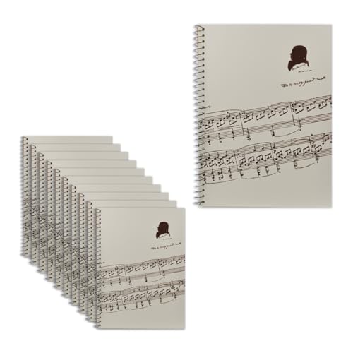 Carnet de notes à spirales musique 100 pages vierges papier manuscrit