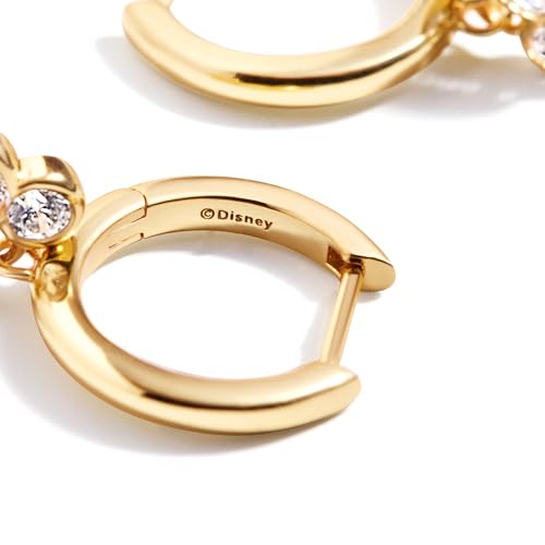 Disney's Minnie Mouse 18K Gold-Plated Sterling Silver Huggie Earrings3
