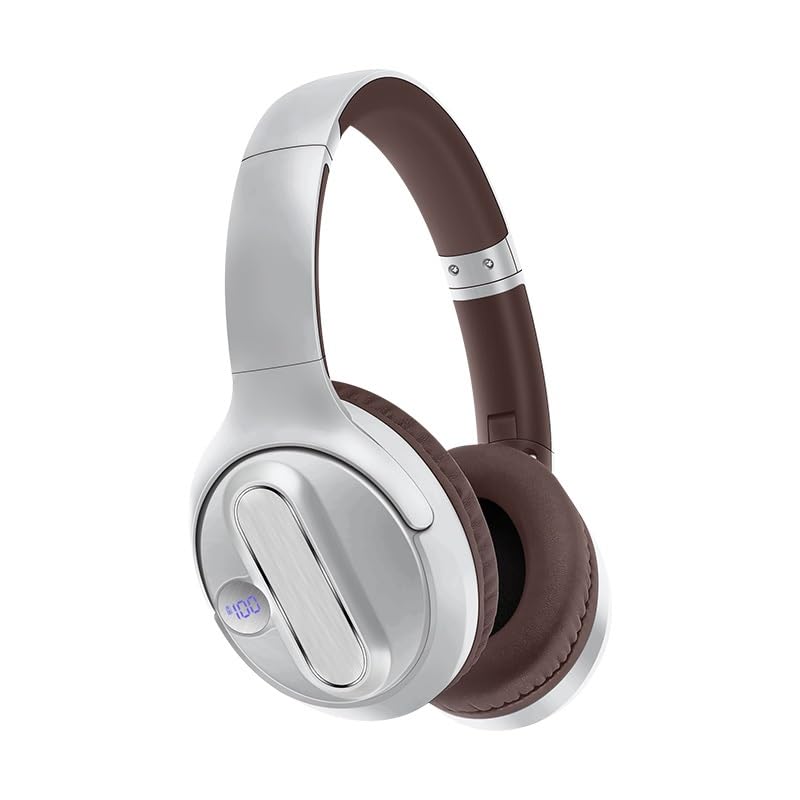 FONACC Bluetooth Headphone Sports Pro Advanced Noise-Cancelling Over-Ear Design with 16-Hour Playtime and Bluetooth 5.3 for Unmatched Audio Quality (Silver)-picture-44