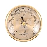 Wetterbarometer mit Metallrahmen für Zuhause, 3,5 Zoll Zifferblatt