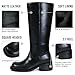 VBDB Wide Calf Boots for Women Mid CalfSquare Toe Chunky Block Heel Long Boots Comfortable Low Heels Casual Fashion Campus Shoes fall Style for Dating, Dressy Everyday Chic Size 9