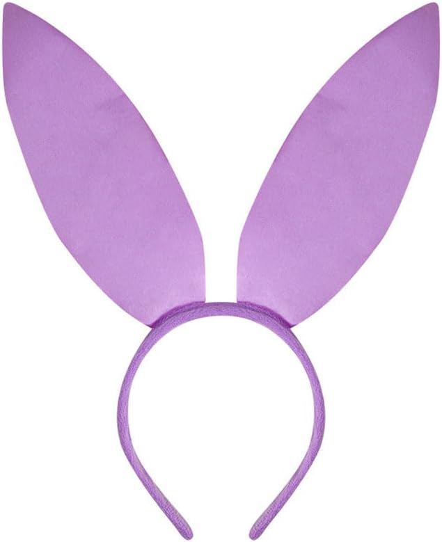Bunny Ear Headband Purple Rabbit Ears Hairband Costume Cosplay Headwear Party Hair Hoop for Women
