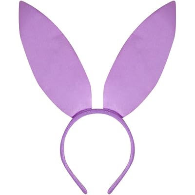 Bunny Ear Headband Purple Rabbit Ears Hairband Costume Cosplay Headwear Party Hair Hoop for Women