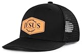 Christian Gifts for Men - Religious Jesus Way Truth Life Trucker Hat with Cross Design | Faith-Based Snapback Cap for Church, Prayer, and Style