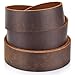 Leather Strap 1 Inches Wide Flat Leather Strips, Genuine Full Grain Cowhide Oil Tan Leather Strip for DIY Craft Projects, Tooling, Belt, Garden Tools (2.2mm Thick_65-72 Inches Lengths_DK Brown)