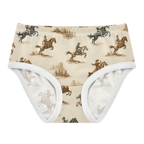 Girls Underwear Soft Cotton Cowboy Kids Panties in Sizes 2/3t, 4t, 5t, 6 and 8
