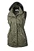BBX Lephsnt Women's Front Zipper Solid Utility Anorak Hoodie Vest