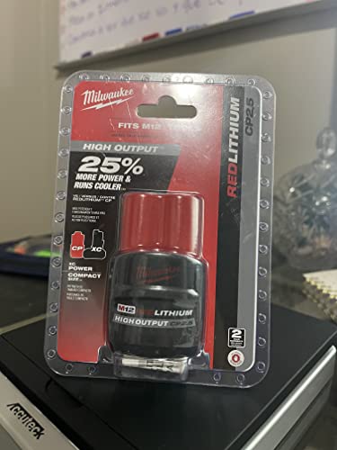 Milwaukee 48-11-2425 M12 REDLITHIUM HIGH Output CP 2.5Ah Battery