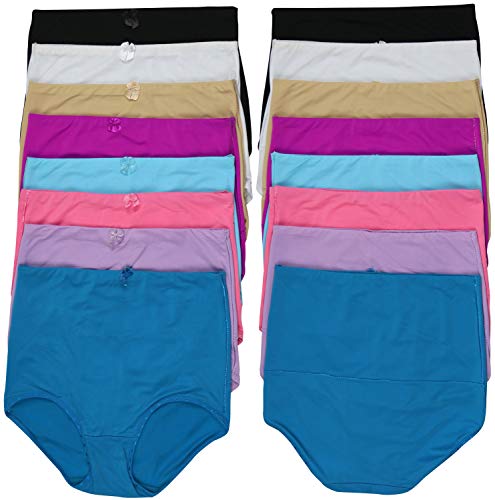 Image of ToBeInStyle Women's Pack of 6 High-Waisted Girdle Brief Tummy Support Everyday Panties