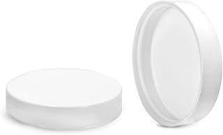 53/400 Plastic Caps, White Polypropylene Smooth Plastic Unlined Caps