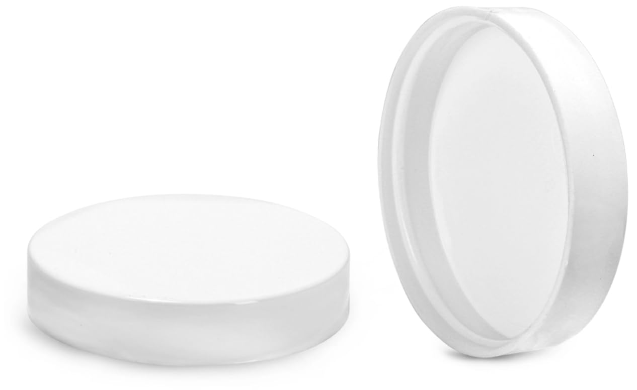 58/400 White Smooth Plastic Unlined Caps