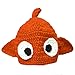 BIBITIME Handmade Knitted Cute Little Goldfish Beanie Crochet Hat Photography Prop Cap (Large for Adult, Orange)
