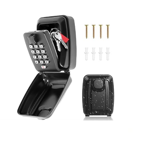 Bryze Heavy Duty Outdoor Key Safe - 12 Digit Combination Lock Box With Wall Mount, Weatherproof & Anti-Tamper Key Storage For Home, Office, Garage (Holds 5-8 Keys)