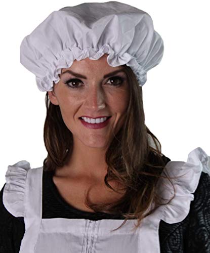 Making Believe Girls Classic Mop Cap And Apron Set, White #TOP2