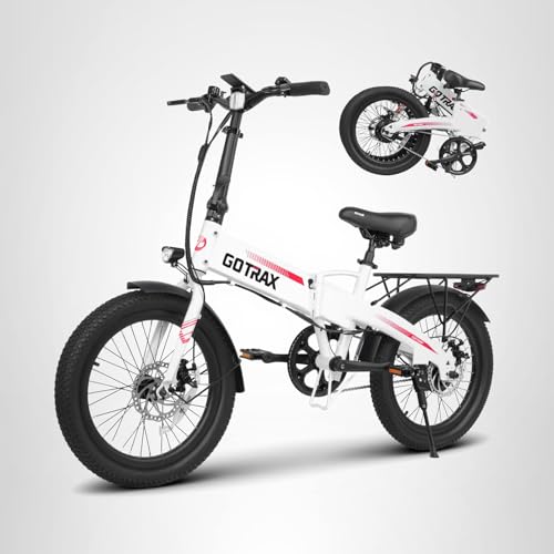 Gotrax R1 20" Folding Electric Bike with 40 Miles (Pedal-assist1) by 48V Battery, 20Mph Power by 350W, Weighs Only 45lbs, LCD Display & 5 Pedal-Assist Levels, Suitable for Leisure Riding&Commuting WHI - Image 9