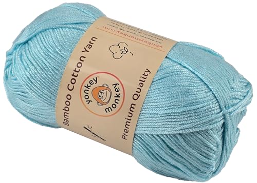 Image of 10-Pack of Yonkey Monkey 500 Grams Yarn - 70% Rayon derived from Bamboo, 30% Cotton - Imported - Shallow Lake 9018