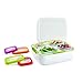 Rubbermaid Balance Pre Portioned Meal Kit Food Storage Containers, White/Citron, 11 Piece Set including Lids | Bento Box Style | Microwave and Dishwasher Safe