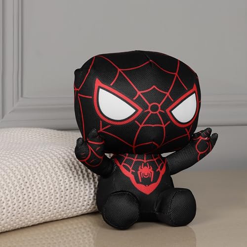 Image of Mirada Marvel Black Spiderman Soft Plush Toy - 23cm | Official Licensed Superhero Stuffed for Kids, Boys & Girls | Super Soft Cuddly Character Toy for Fans | Ideal for Birthday Gifts /Christmas /Diwali