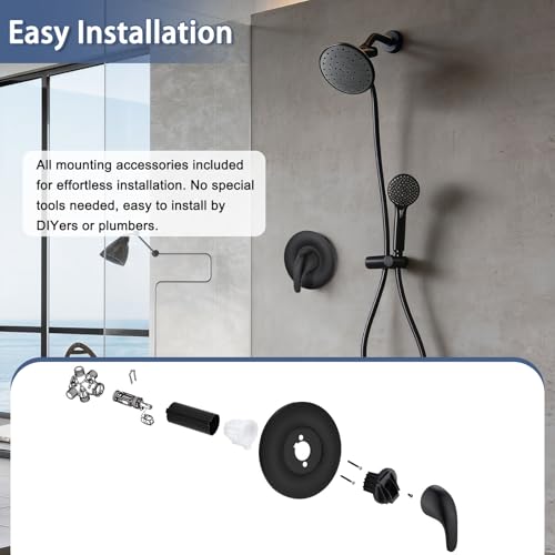 Matte Black Shower Trim Kit Shower Lever Handle for Moen Gibson Posi-Temp Valve Trim Kit by ZephyrJazz - Used condition - Image 6