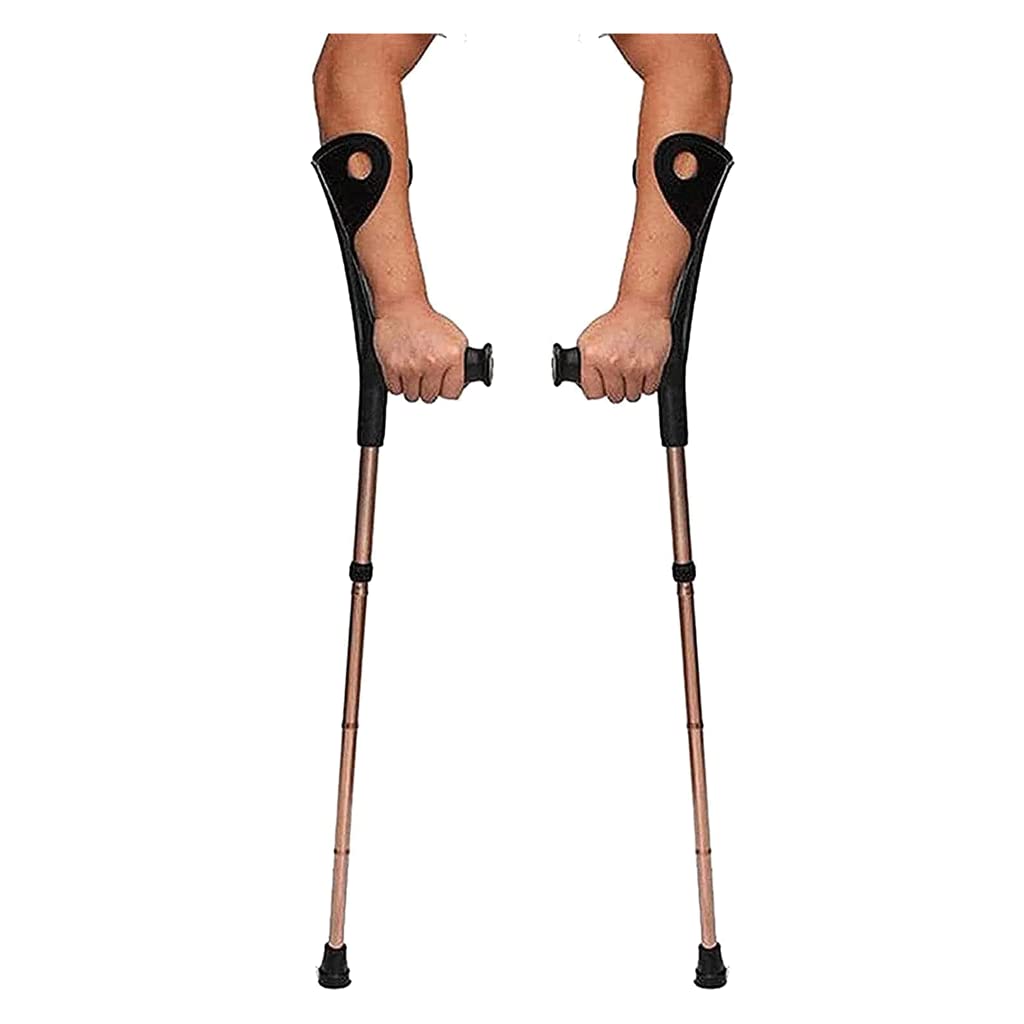 LIOONS Stampelle per Camminare Stampelle per Polsini Aperti Antiscivolo Pieghevoli in Alluminio Stampelle mediche Stampelle a Gomito Regolabili