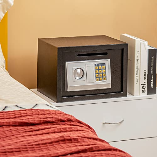 Giantex 14" Digital Depository Drop Gun Jewelry Home Hotel Lock Cash Safe Box (Black) #TOP7