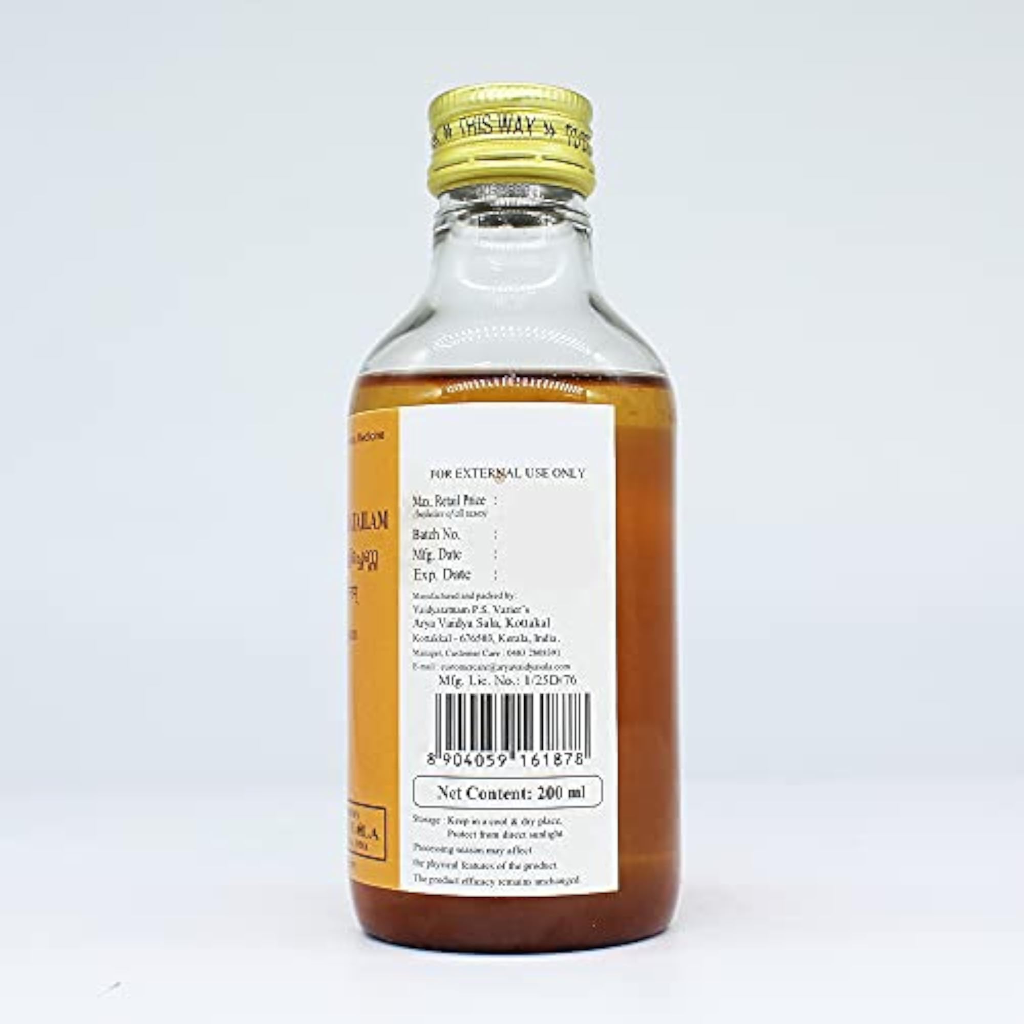 Golden Oldie Herbs Balahathadi Kera Tailam 200ML, Pack of 2