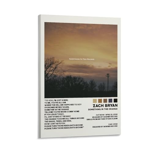 Zach Bryan Poster sur Toile Décoration Bureau et Chambre Ambiance Country