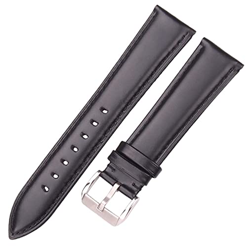 Bracelet montre cuir lisse premium de 18mm à 24mm avec boucle acier