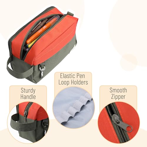Image of Mr. Pen Large Capacity Pencil Pouches and Bags - Mint Green School