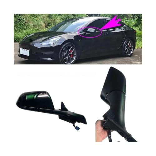 Ensemble rétroviseur électrique Tesla Model 3 2021-2024 blanc avec miroir électrochrome - 2