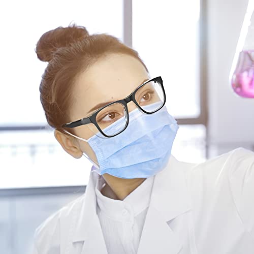 Image of TOREGE Stylish Safety Glasses For Men And Women, Safety Goggles Eye Protection With Anti-Fog And Anti-Blue Light Lens, Light And Comfortable, Perfect Alt To Regular Protective Eyewear(Black /Gray)