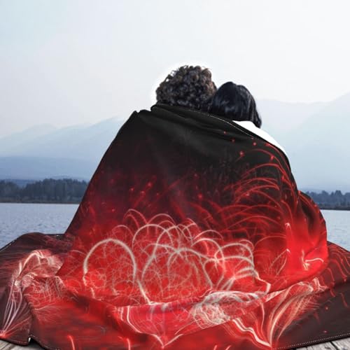 Couverture flanelle feux d'artifice rouges douceur et légèreté - 7