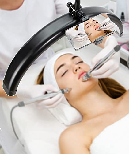 Ebrlaxin Lash Light For Eyelash Extensions - Led Lash Lamp For Tattoo Artists, Nail Tech, Esthetician - Cool, Warm Lighting Lamp With Adjustable Brightness & Height - With Phone Holder (Black) #TOP2