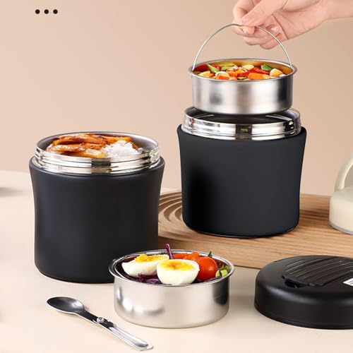 Genérico Contenedor De Alimentos Aislado – Para Mantener La Comida Caliente De 1,2 L, Tarro De Almuerzo Caliente A Prueba De Fugas, Almacenamiento De Comida Portátil Duradero | Contenedor De