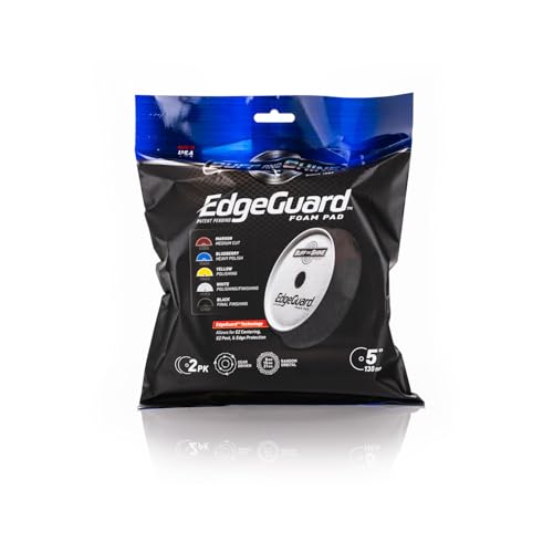 Image of Buff and Shine - EdgeGuard Foam Buffing Pads - Black - 5 inch Finishing Pad - Pack of 2
