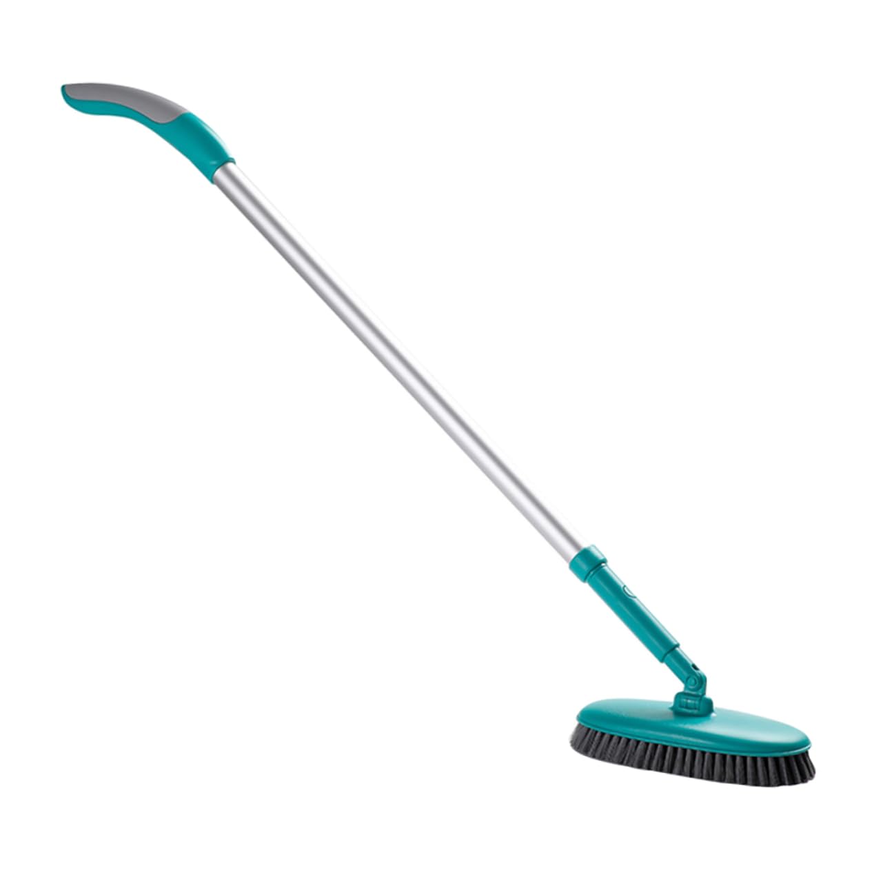 Homoyoyo Cepillo de Limpieza con Mango y Cerdas Flexibles para para Azulejos y Baño Herramienta Verde