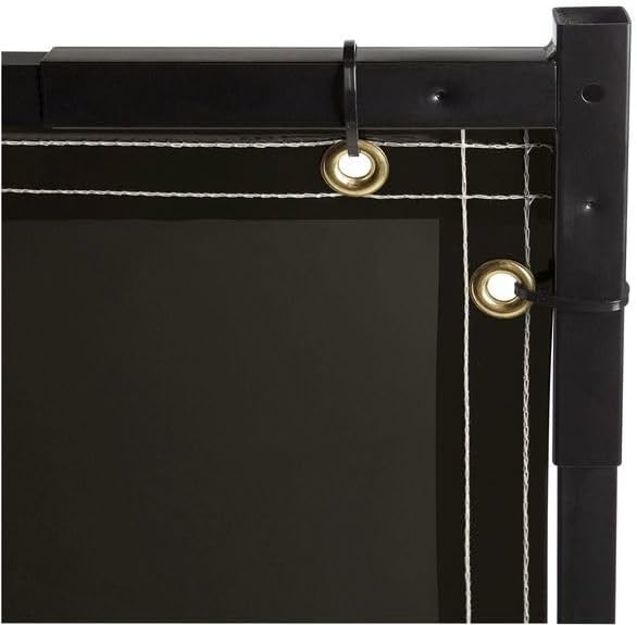 Welding Screen-Vinyl-Laminated Polyester, 6 ft. W., 4 ft. H., 13 oz/sq yd, With Grommet, Gray