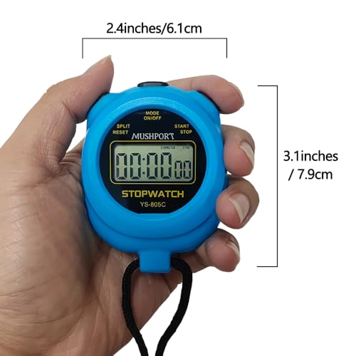 2 Pack Digital Stopwatch Timer with ON/Off Countdown, AAA Battery Included, Large Display Simple Stop Watch for Sports Coaches PE-Teacher Referees - Image 6