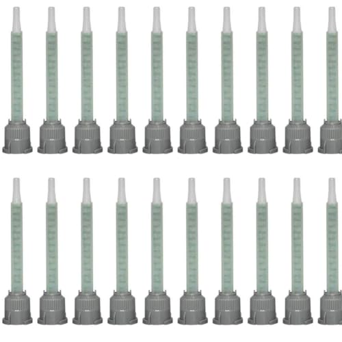 Lmzzdld 20 Pieces Mixing Nozzles Adhesive Cartridges Tip for 50ml Resin Mixer Adhesive Applicatior 16-Element,1:1 Ratios
