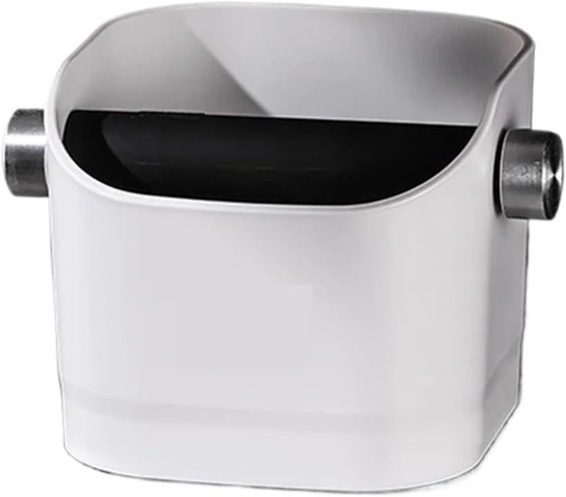 Coffee Knock Box 0.8L Espresso Grounds Container Anti Slip Espresso Dump Bin Grind Beveled Barista Goods Cafe Accessories(Grey)