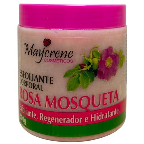 Esfoliante Corporal Rosa Mosqueta maycrene - Esfolia, Regenera e Hidrata - 500g