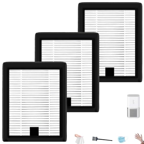 PM1220 Replacement Filter Compatible with MOOKA Air Purifier and KOIOS Air Cleaner, High-Efficiency 3-in-1 HEPA + Activated Carbon Filter for PM1220 Desktop Purifier Only, Pack of 3