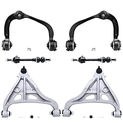 Image of Detroit Axle - 4WD Front End Control Arms Kit for 2005-2008 Ford F-150 Lincoln Mark LT [Base Payload Models] 4 Upper & Lower Control Arms w /Ball Joints 2 Sway Bars 2006 2007 Replacement - 6pc Set