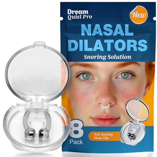 Magnetic Anti Snoring Nose Clip – Anti Snoring Devices – Stop Snoring Solution for Men & Women – Silicone Snore Stopper with Adjustable Magnets, Comfortable Nasal Clip for Quiet Sleep
