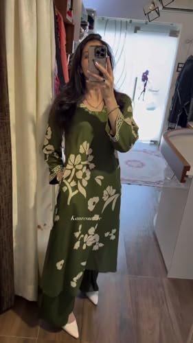 Image of BLOOMORAA BY PRAGYA Kurta Plazo Set for Women's| Printed Rayon Kurti Plazo Black |Womens Rayon Kurta Set with Palazzo Pant