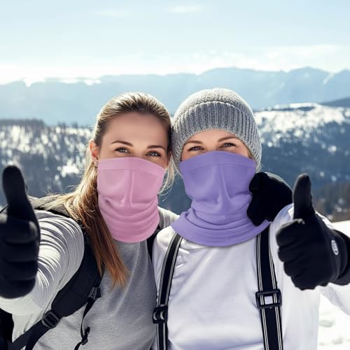 Image of Geyoga 4 Pcs Neck Gaiter Face Cooling Mask UV Sun Protection Scarf Thin Breathable Neck Gaiter Bandana for Men Women Cycling