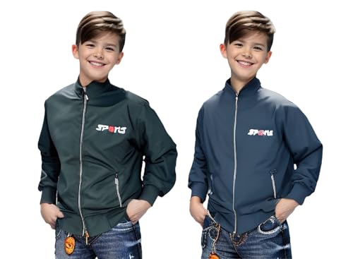 Image of HRKK Kids Windcheaters Solid Polyester Blend Jackets for Boys and Girls |