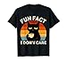 Fun Fact I Don't Care Funny Black Cat Saying Quote Retro T-Shirt